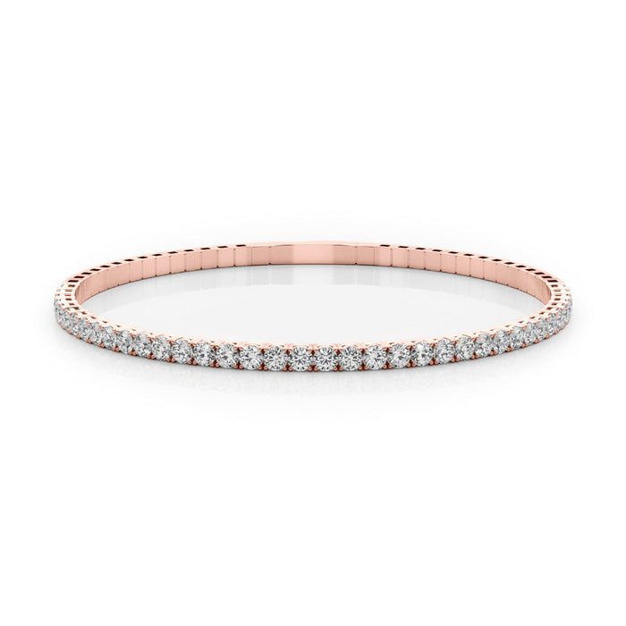 2.40 CTW Half Eternity Diamond Flex Bangle