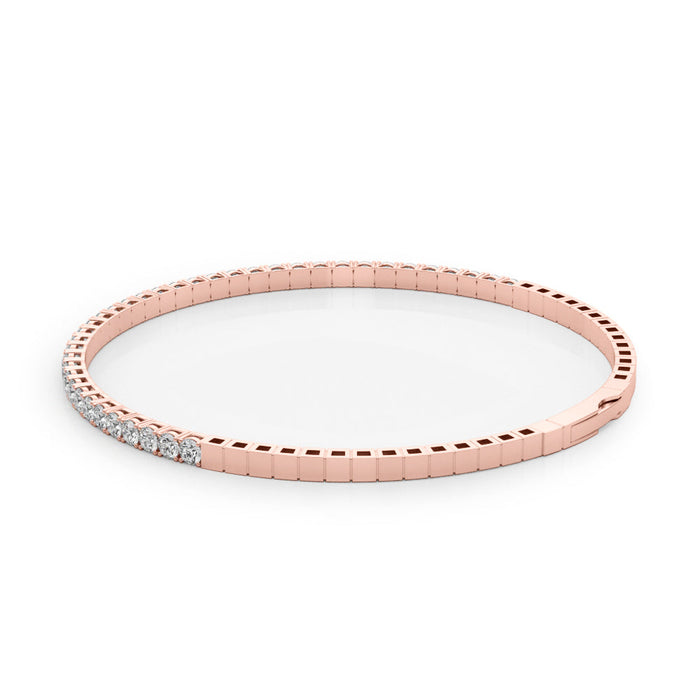 2.40 CTW Half Eternity Diamond Flex Bangle