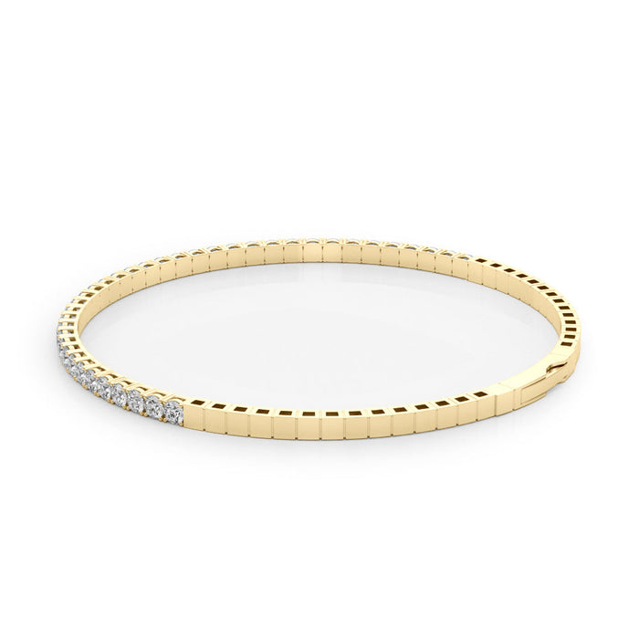 2.40 CTW Half Eternity Diamond Flex Bangle
