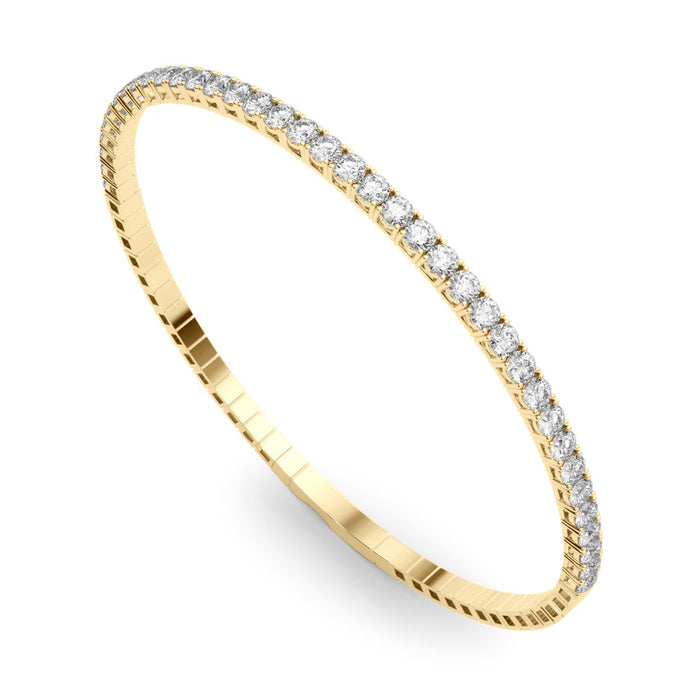 2.40 CTW Half Eternity Diamond Flex Bangle