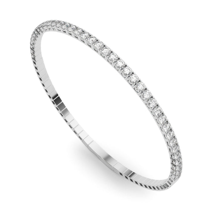 2.40 CTW Half Eternity Diamond Flex Bangle
