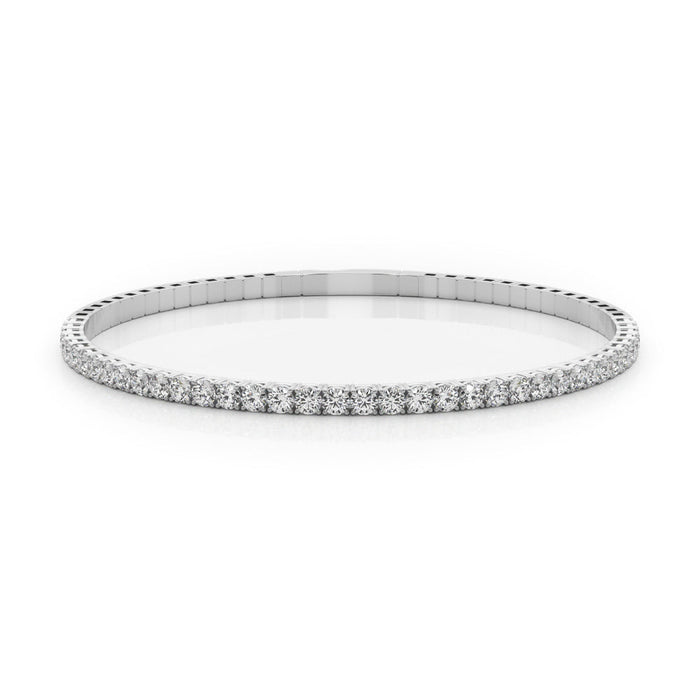 2.40 CTW Half Eternity Diamond Flex Bangle