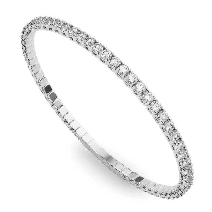 2.70 CTW Full Eternity Diamond Flex Bangle