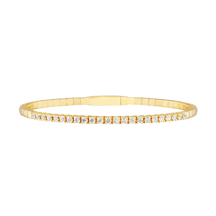 1.50 CTW Half Eternity Diamond Flex Bangle