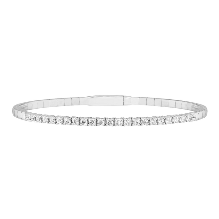 1.50 CTW Half Eternity Diamond Flex Bangle