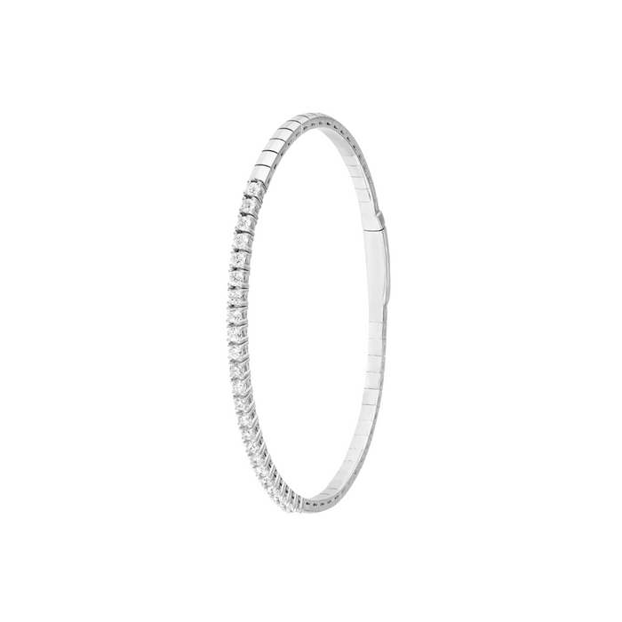 1.50 CTW Half Eternity Diamond Flex Bangle