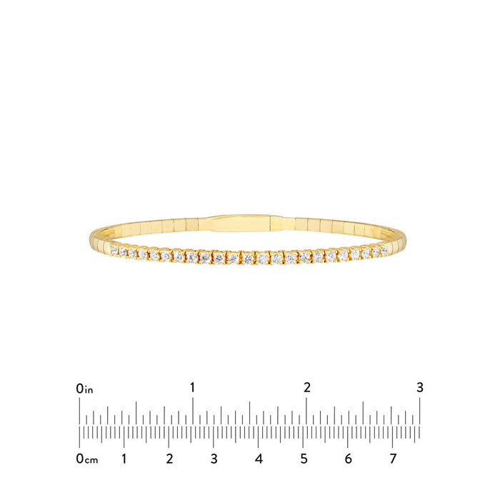 1.50 CTW Half Eternity Diamond Flex Bangle