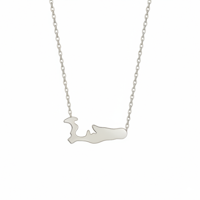 Medium Grand Cayman Islands Map Necklace - 14k Yellow, White, or Rose Gold