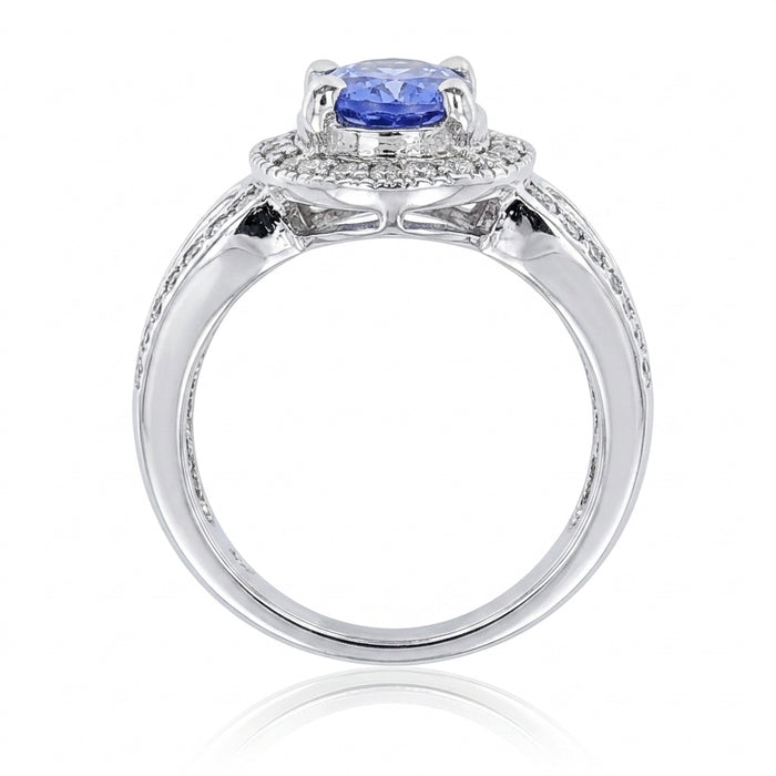 Tanzanite 1.71ct tw Ring with 0.50ct tw diamonds in 14kt Gold