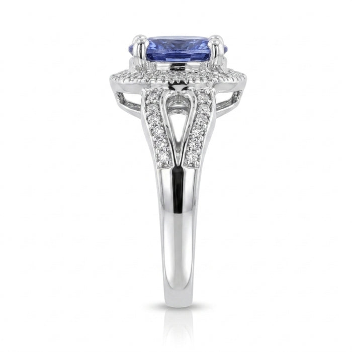 Tanzanite 1.71ct tw Ring with 0.50ct tw diamonds in 14kt Gold