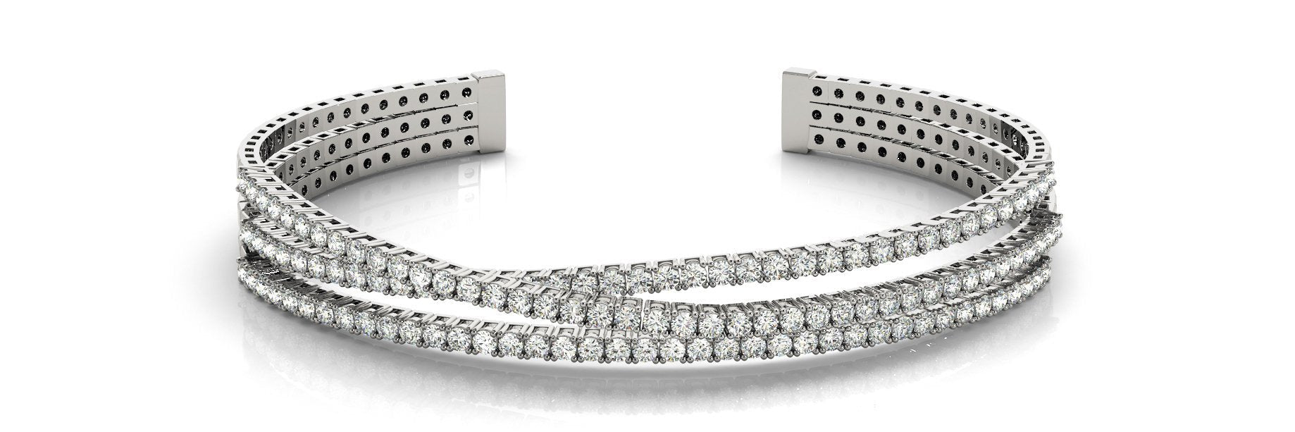 Diamond Bangle 5.52 ct tw - Ladies 14kt Gold