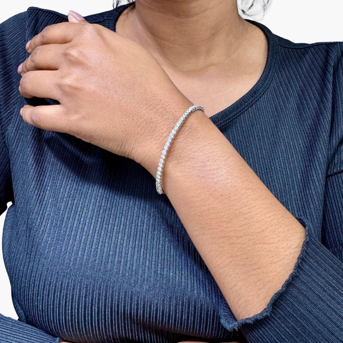 1.50 CTW Half Eternity Diamond Flex Bangle