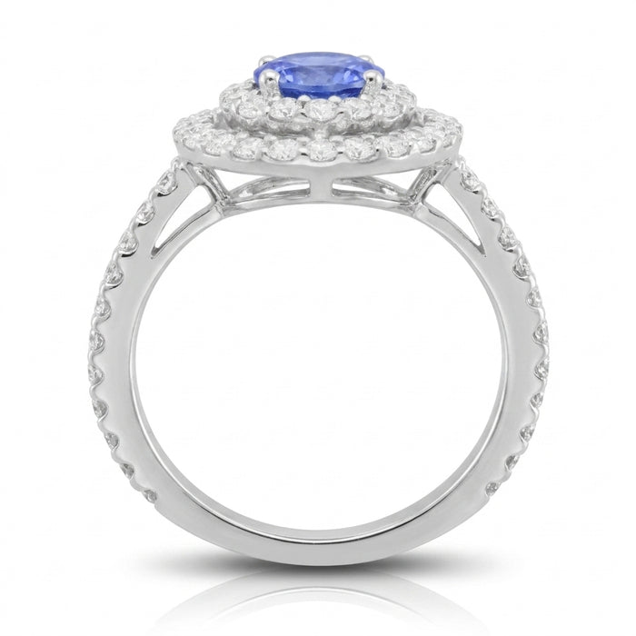 Tanzanite 0.80 ct tw Ring with 0.85 ct tw diamonds in 14kt Gold
