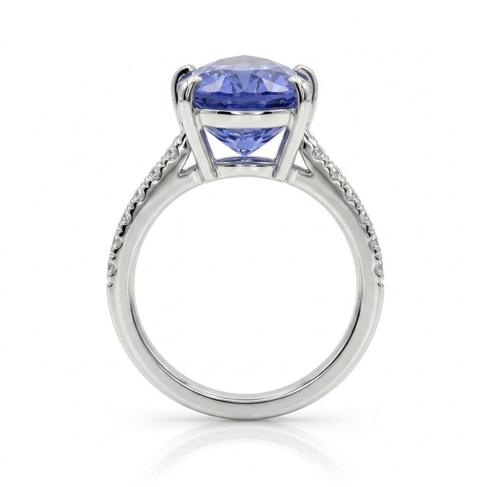 Tanzanite 11.61ct tw Ring with 0.65ct tw Diamonds in 14kt Gold