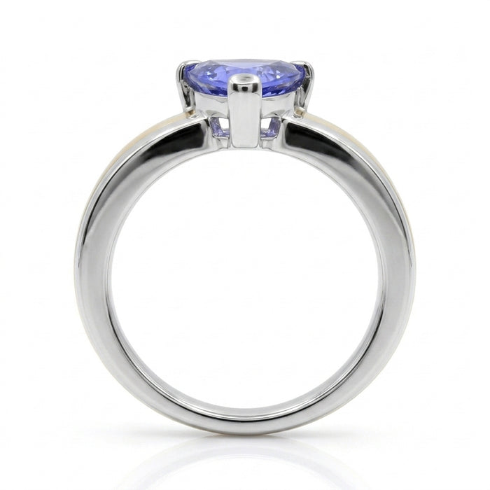 Tanzanite 0.90ct tw Ring & Platinum/18kt Gold