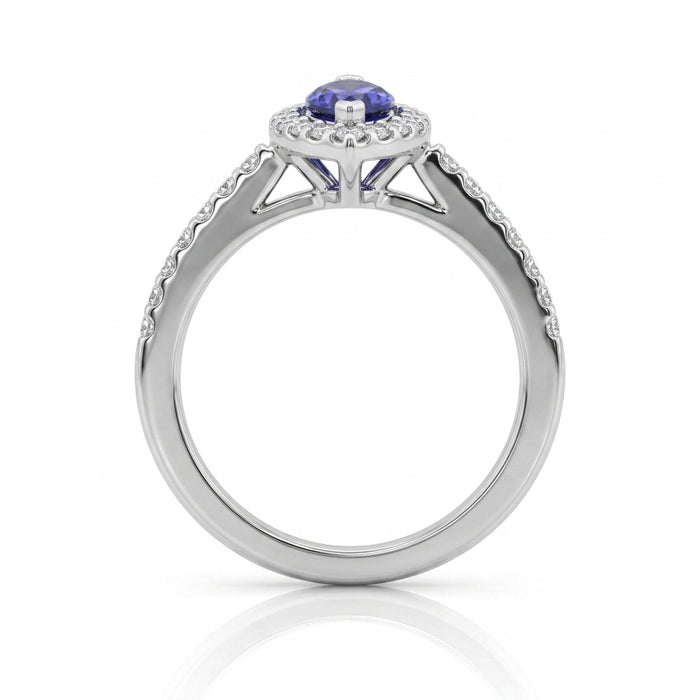 Tanzanite 0.50 ct tw Ring with 0.30ct tw Diamonds in 14kt Gold