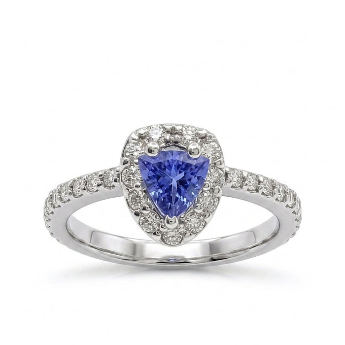 Tanzanite 0.50 ct tw Ring with 0.40ct tw Diamonds in 14kt Gold