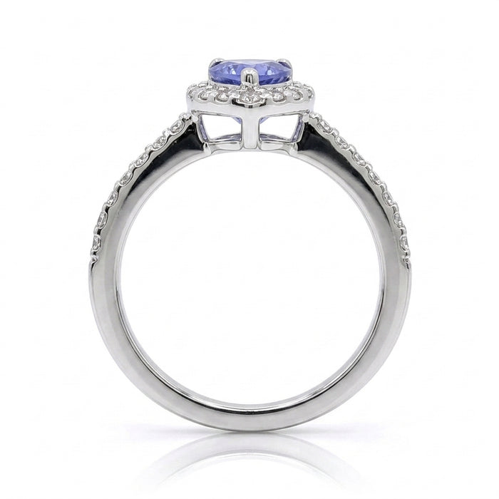 Tanzanite 0.50 ct tw Ring with 0.40ct tw Diamonds in 14kt Gold
