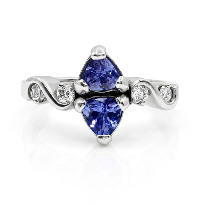 Tanzanite 0.70 ct tw Ring with 0.25ct tw Diamonds in 14kt Gold