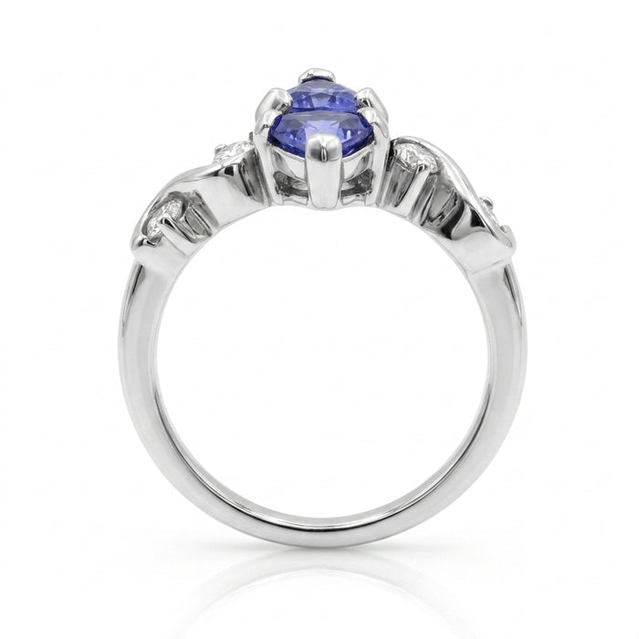 Tanzanite 0.70 ct tw Ring with 0.25ct tw Diamonds in 14kt Gold