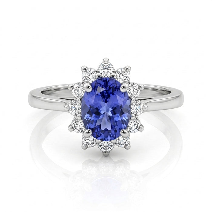 Tanzanite 1.30ct tw Ring with 0.30ct tw Diamonds in 14kt Gold