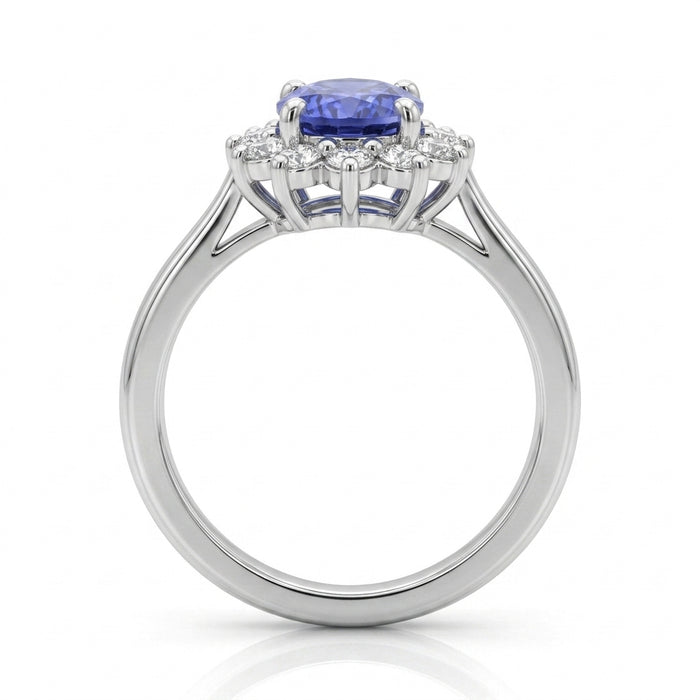 Tanzanite 1.30ct tw Ring with 0.30ct tw Diamonds in 14kt Gold