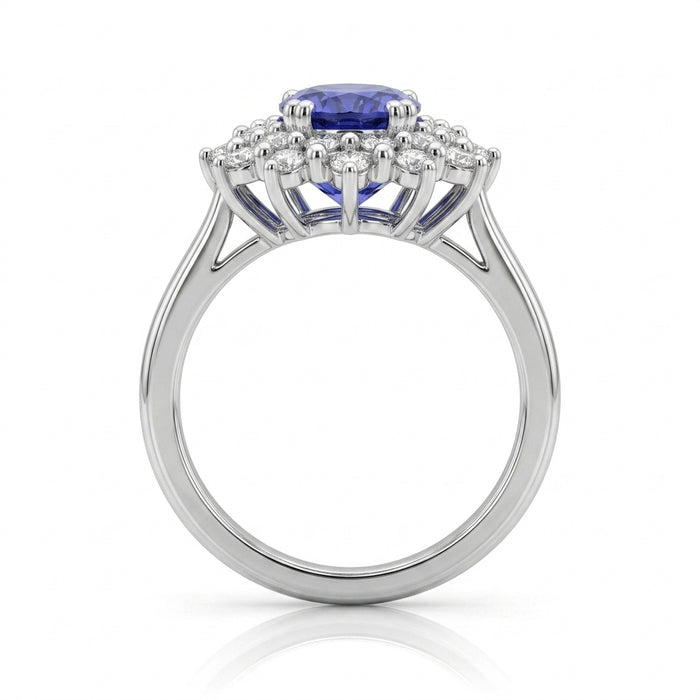 Tanzanite 1.35ct tw Ring with 0.11ct tw Diamonds in 14kt Gold