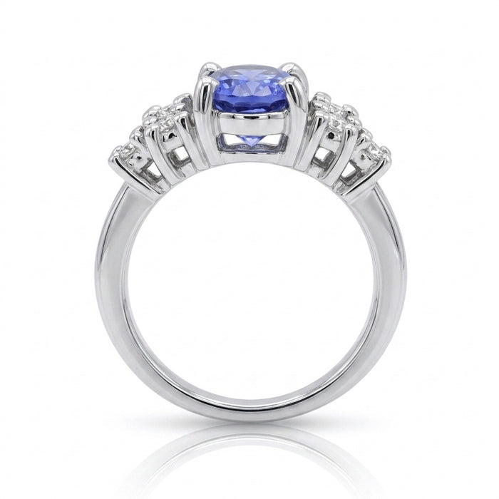 Tanzanite 1.40ct tw Ring with 0.30ct Diamonds & 14kt Gold