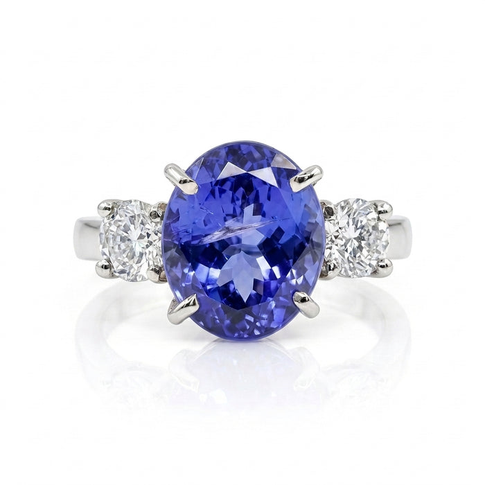 Tanzanite 6.03ct tw Ring with 1.00 Diamonds in 14kt Gold