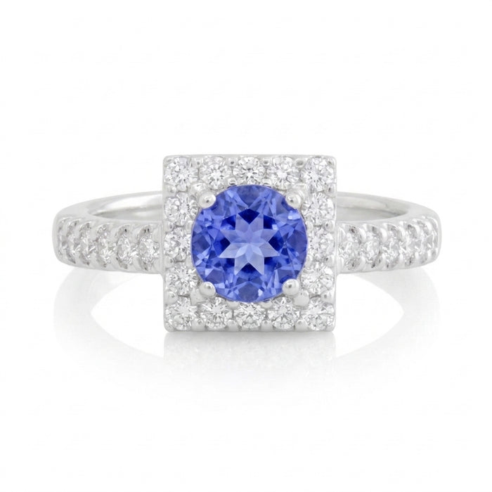 Tanzanite 0.85 ct tw Ring with 0.52 ct tw diamonds & 14kt Gold