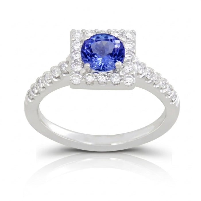 Tanzanite 0.85 ct tw Ring with 0.52 ct tw diamonds & 14kt Gold
