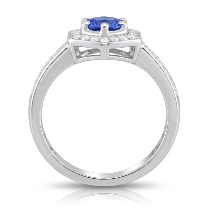 Tanzanite 0.85 ct tw Ring with 0.36 ct tw Diamonds in 14kt Gold