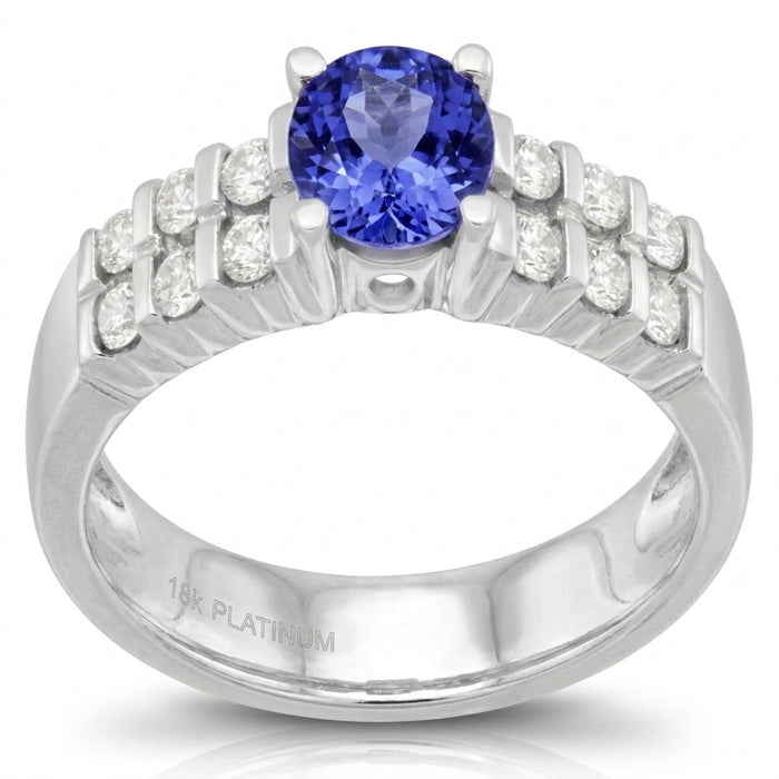 Tanzanite 0.50 ct tw Ring with 0.20ct tw Diamonds in 14kt Gold