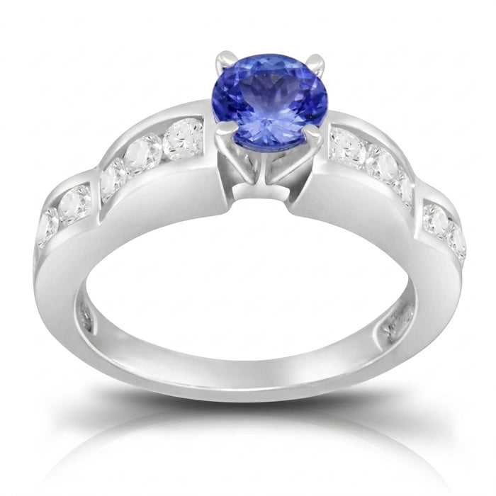 Tanzanite 0.82 ct tw Ring with 0.58 ct tw Diamonds in 14kt Gold