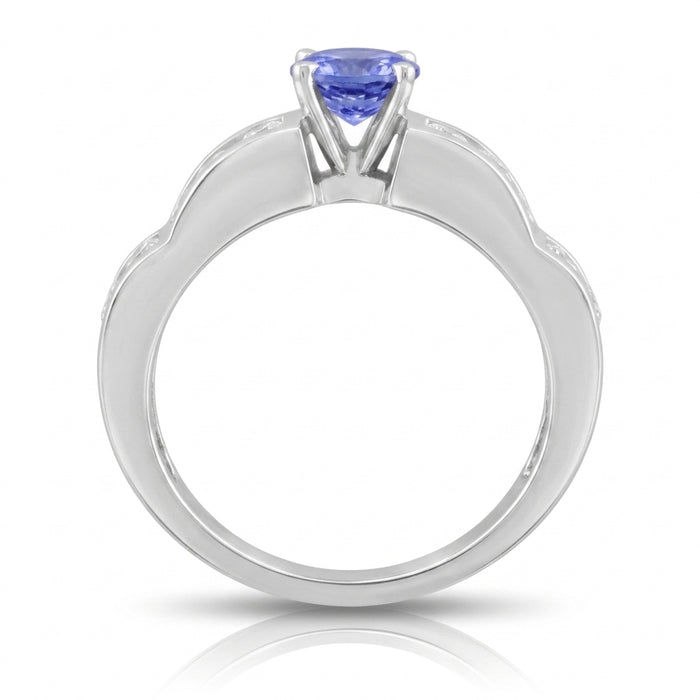 Tanzanite 0.82 ct tw Ring with 0.58 ct tw Diamonds in 14kt Gold
