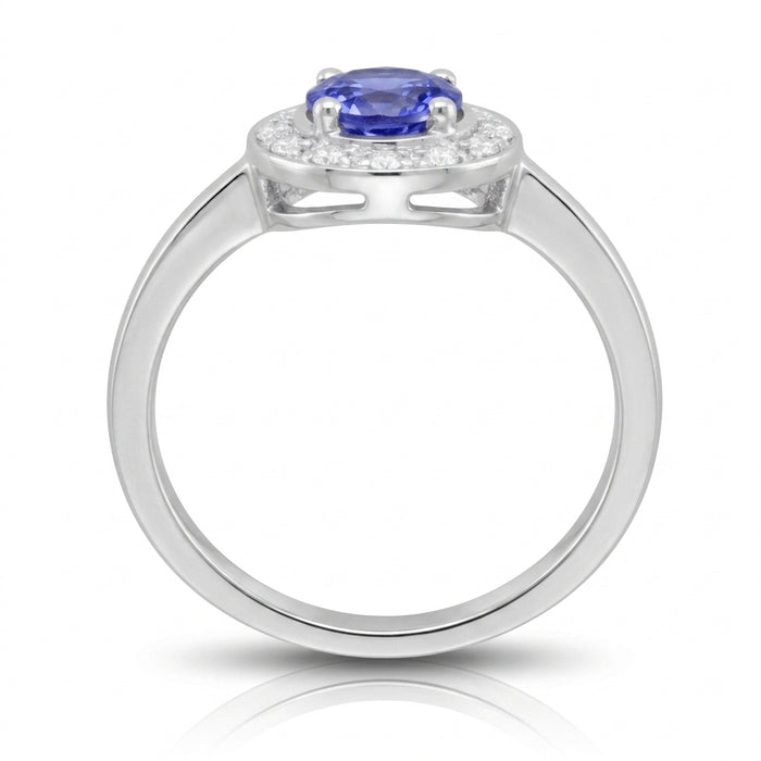 Tanzanite 0.84 ct tw Ring with 0.15 ct tw Diamonds in 14kt Gold