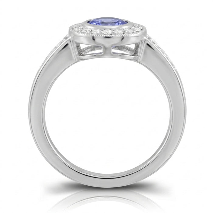 Tanzanite 0.78 ct tw Ring with 0.56 ct tw Diamonds in 14kt Gold