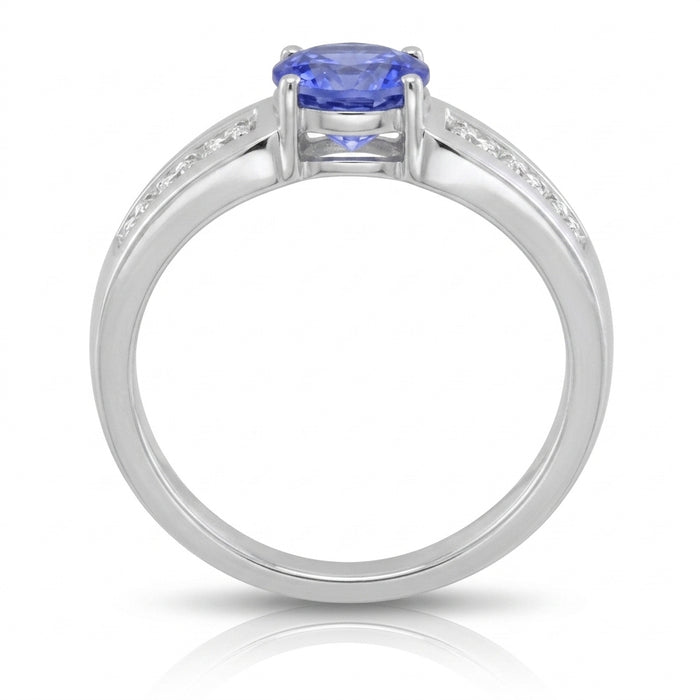 Tanzanite 0.84 ct tw Ring with 0.29 ct tw Diamonds in 14kt Gold