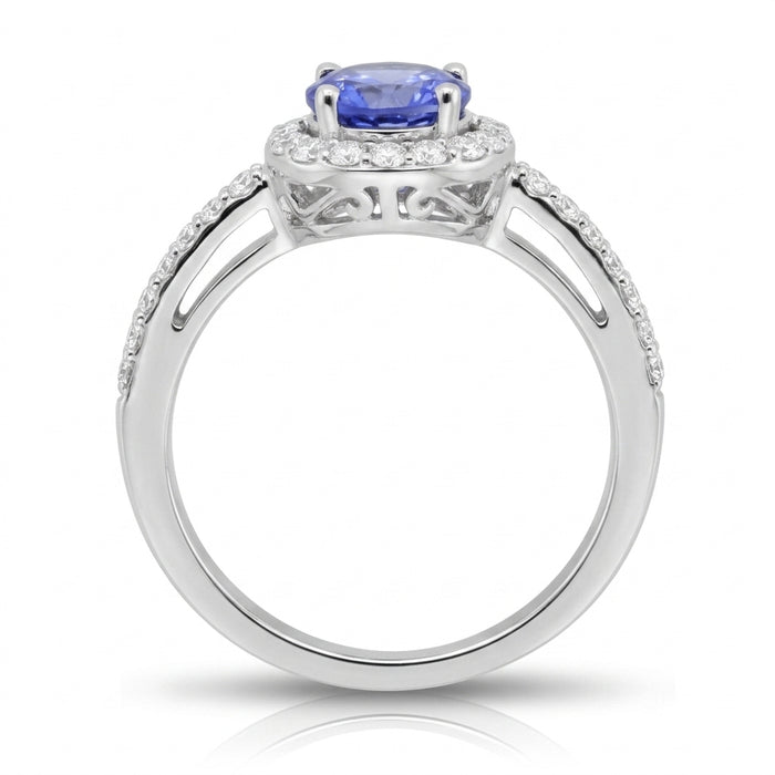 Tanzanite 0.85 ct tw Ring with 0.35 ct tw diamonds & 14kt Gold