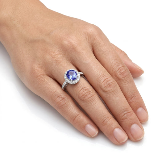Tanzanite 0.85 ct tw Ring with 0.35 ct tw diamonds & 14kt Gold