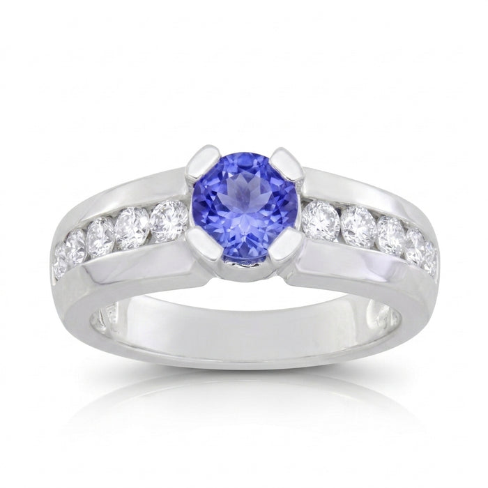 Tanzanite 0.84 ct tw Ring with 0.40 Diamonds & 14kt Gold