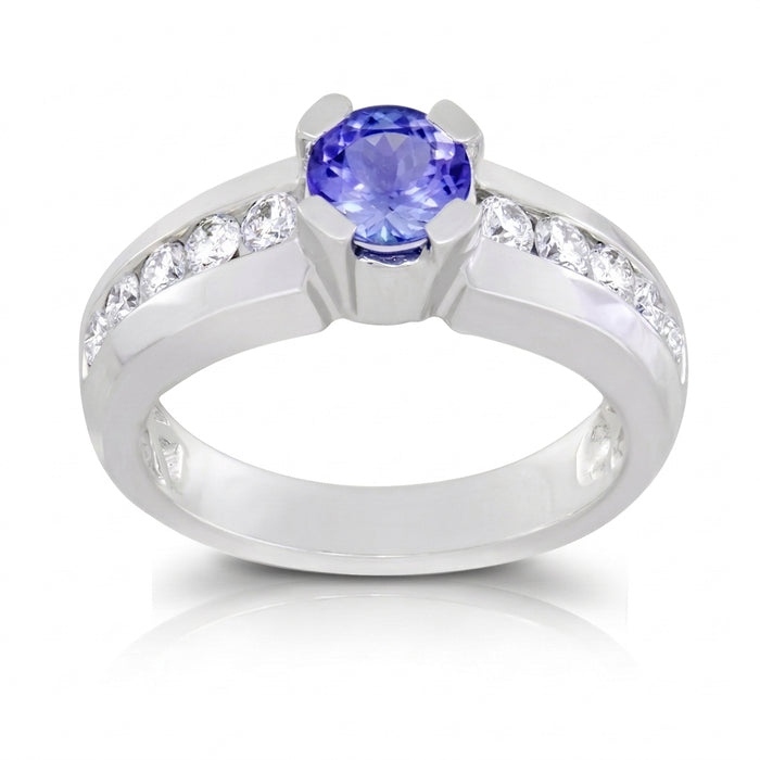 Tanzanite 0.84 ct tw Ring with 0.40 Diamonds & 14kt Gold