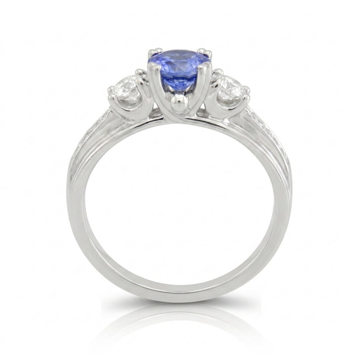 Tanzanite 0.85 ct tw Ring with 1.40 Diamonds in 14kt Gold
