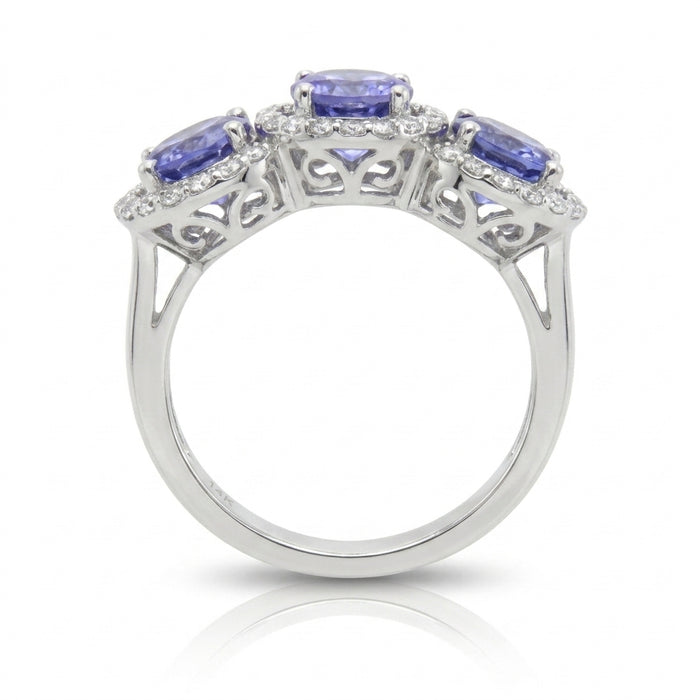Tanzanite 2.50 ct tw Ring with 0.35 ct tw Diamonds & 14kt Gold