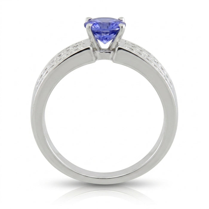 Tanzanite 0.80 ct tw Ring with 0.60 ct tw Diamonds in 14kt Gold