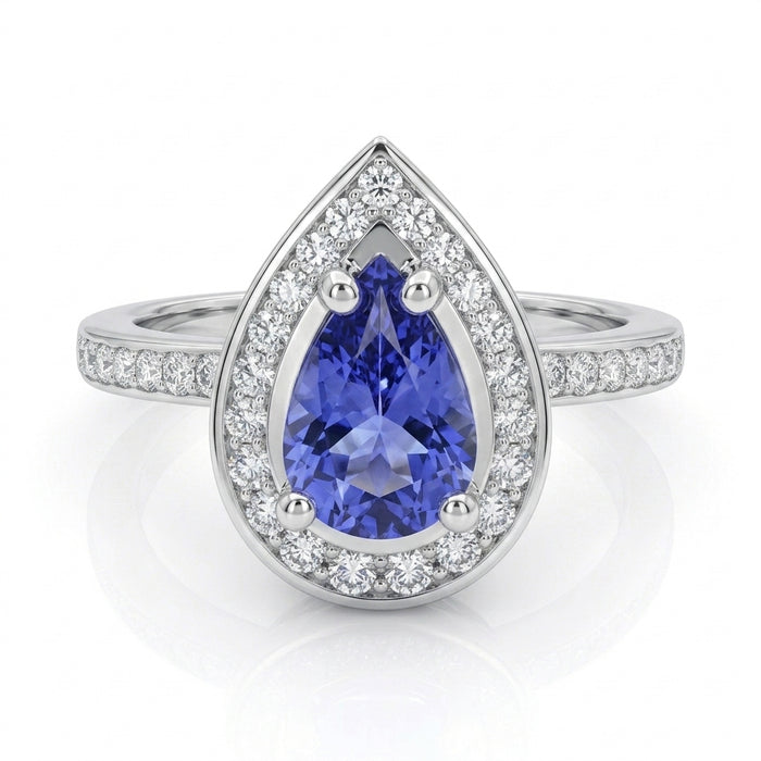 Tanzanite 0.90 ct tw Ring with 0.50ct tw Diamonds in 14kt Gold