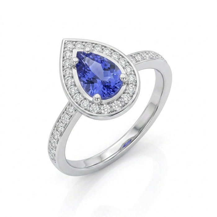 Tanzanite 0.90 ct tw Ring with 0.50ct tw Diamonds in 14kt Gold