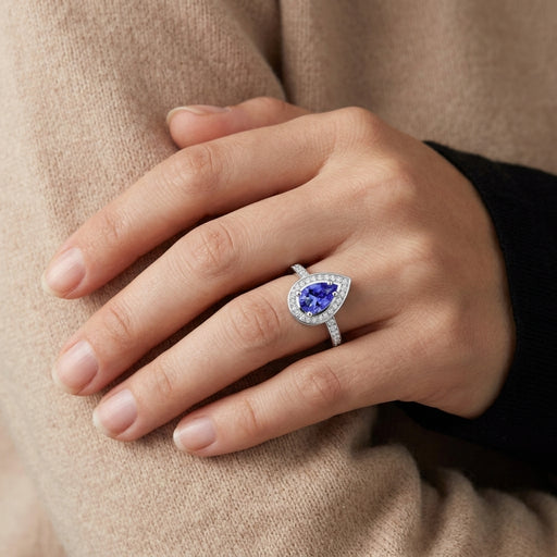 Tanzanite 0.90 ct tw Ring with 0.50ct tw Diamonds in 14kt Gold