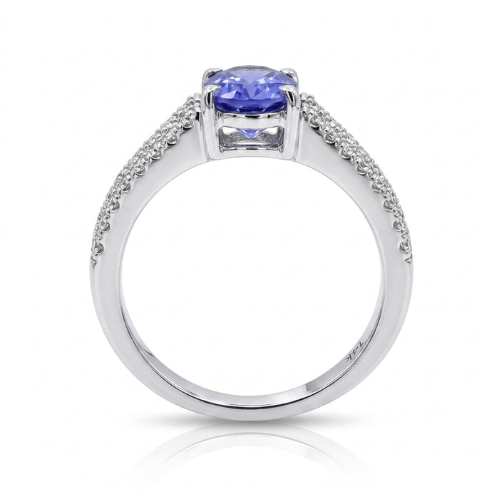 Tanzanite 1.40ct tw Ring with 0.20ct tw Diamonds in 14kt Gold