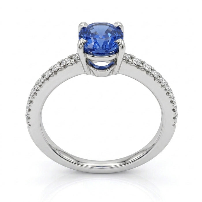 Tanzanite 1.40ct tw Ring with 0.25ct tw Diamonds in 14kt Gold